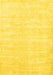 Machine Washable Solid Yellow Modern Rug, wshcon2554yw