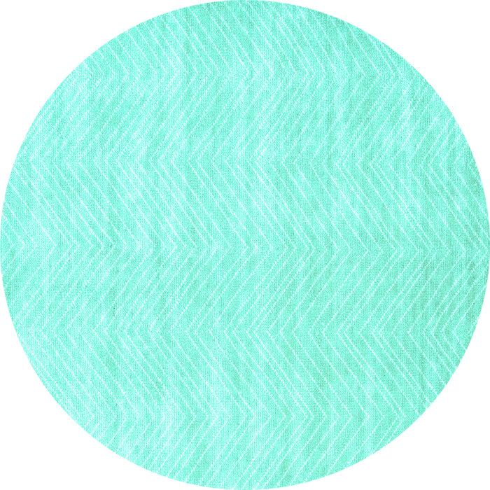 Round Solid Turquoise Modern Rug, con2554turq