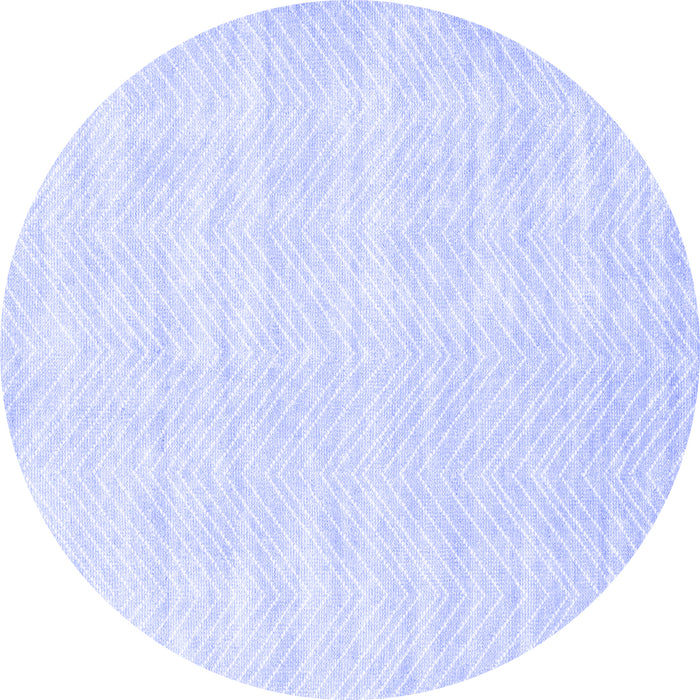 Round Machine Washable Solid Blue Modern Rug, wshcon2554blu