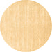 Round Solid Brown Modern Rug, con2554brn