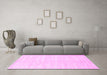 Machine Washable Solid Pink Modern Rug in a Living Room, wshcon2554pnk