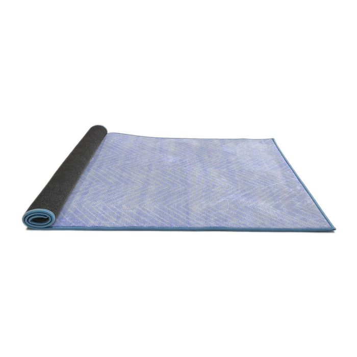 Sideview of Solid Blue Modern Rug, con2554blu