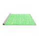 Sideview of Machine Washable Solid Emerald Green Modern Area Rugs, wshcon2554emgrn