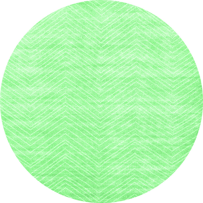 Round Solid Emerald Green Modern Rug, con2554emgrn