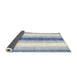 Thickness of Contemporary Dark White Beige Modern Rug, con2555