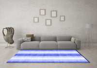 Machine Washable Abstract Blue Contemporary Rug, wshcon2555blu