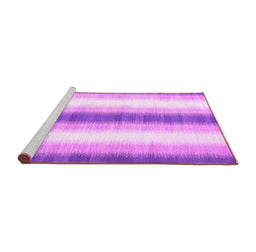 Sideview of Machine Washable Abstract Pink Contemporary Rug, wshcon2555pnk