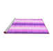 Sideview of Machine Washable Abstract Pink Contemporary Rug, wshcon2555pnk