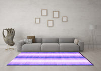 Machine Washable Abstract Purple Contemporary Rug, wshcon2555pur