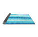 Sideview of Abstract Light Blue Contemporary Rug, con2555lblu