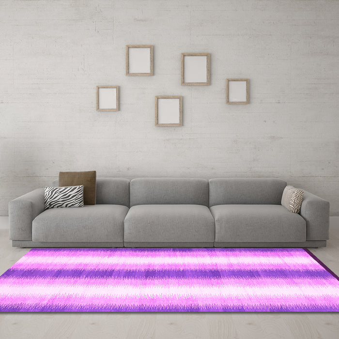 Machine Washable Abstract Pink Contemporary Rug in a Living Room, wshcon2555pnk