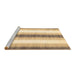 Sideview of Machine Washable Abstract Brown Contemporary Rug, wshcon2555brn