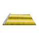 Sideview of Machine Washable Abstract Yellow Contemporary Rug, wshcon2555yw