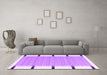 Machine Washable Abstract Purple Contemporary Area Rugs in a Living Room, wshcon2556pur