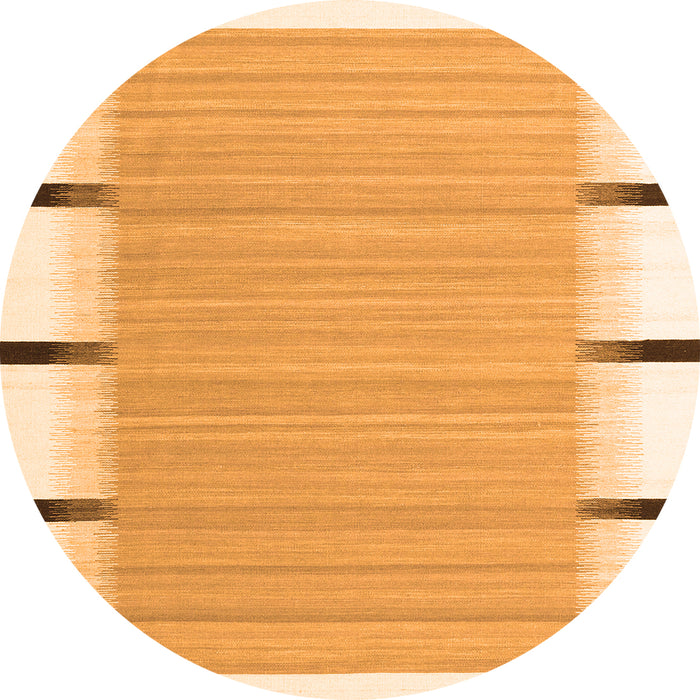 Square Abstract Orange Contemporary Rug, con2556org