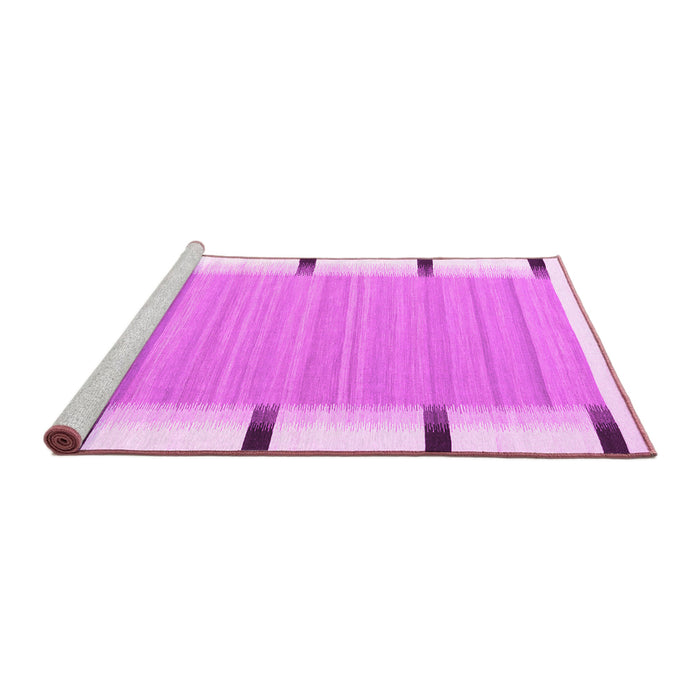 Sideview of Machine Washable Abstract Pink Contemporary Rug, wshcon2556pnk
