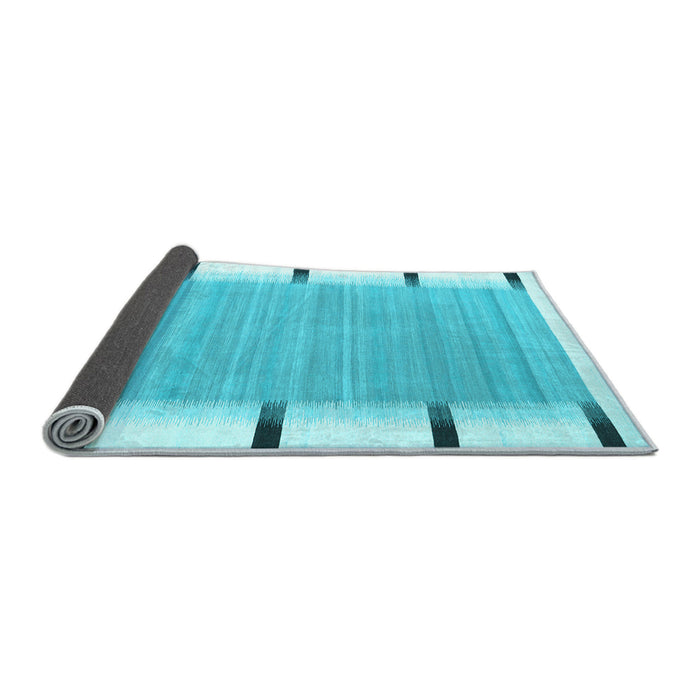 Sideview of Abstract Light Blue Contemporary Rug, con2556lblu