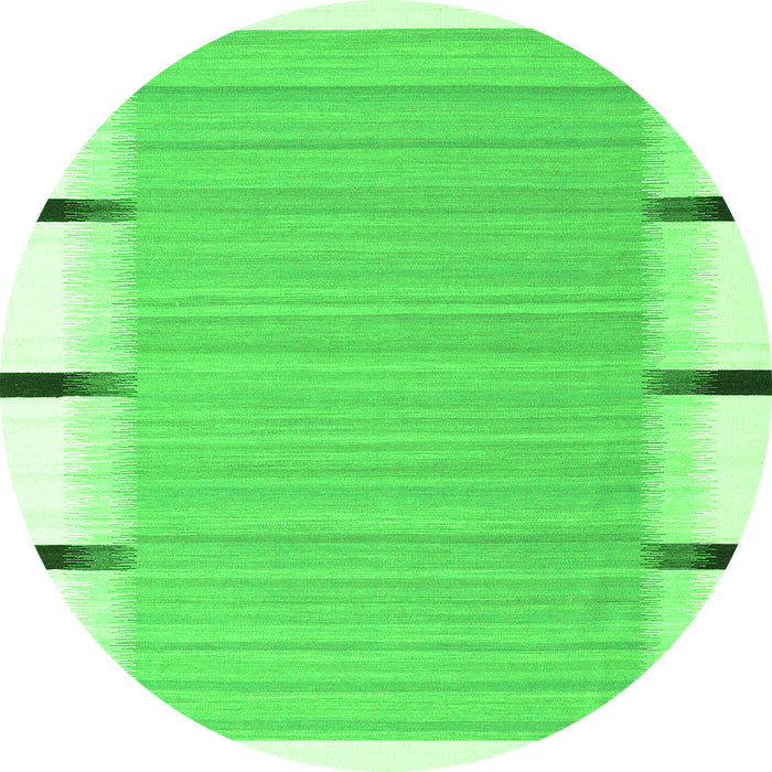 Square Abstract Green Contemporary Rug, con2556grn