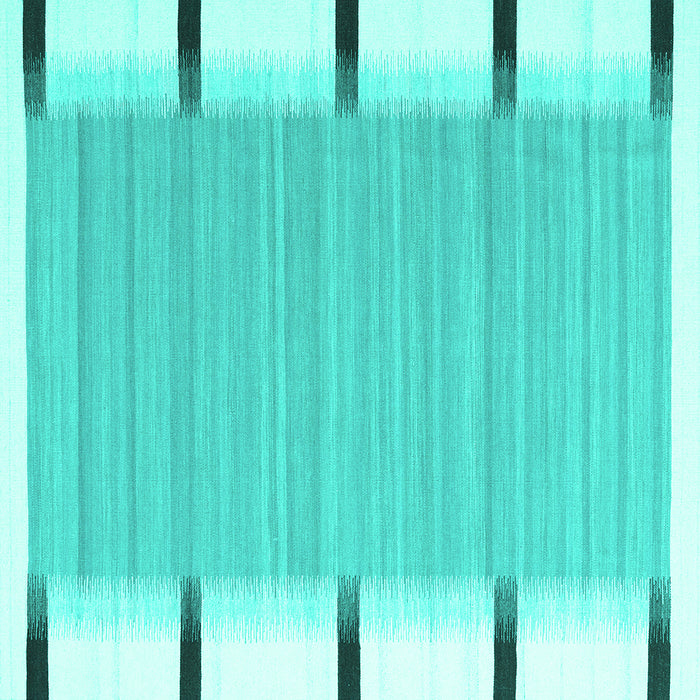 Square Abstract Turquoise Contemporary Rug, con2556turq