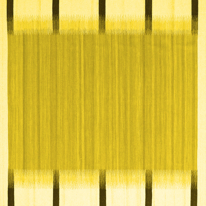 Square Abstract Yellow Contemporary Rug, con2556yw
