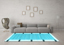 Machine Washable Abstract Light Blue Contemporary Rug in a Living Room, wshcon2556lblu