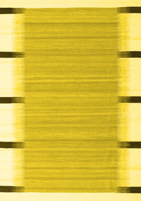 Abstract Yellow Contemporary Rug, con2556yw