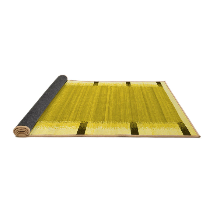 Sideview of Abstract Yellow Contemporary Rug, con2556yw