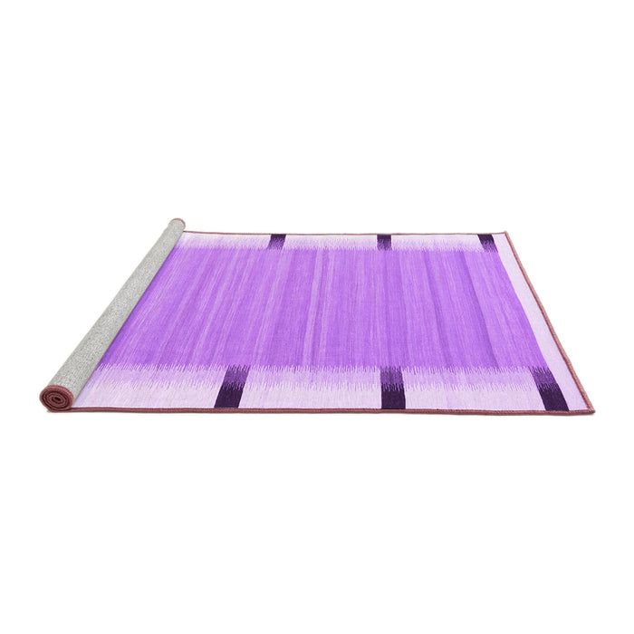 Sideview of Machine Washable Abstract Purple Contemporary Area Rugs, wshcon2556pur