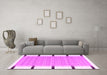 Machine Washable Abstract Pink Contemporary Rug in a Living Room, wshcon2556pnk