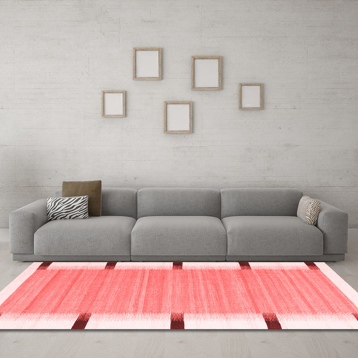 Contemporary Red Washable Rugs