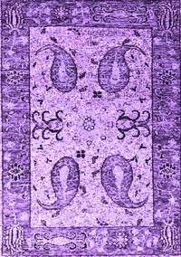 Abstract Purple Contemporary Rug, con2557pur