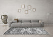 Machine Washable Abstract Gray Contemporary Rug in a Living Room,, wshcon2557gry