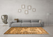 Machine Washable Abstract Orange Contemporary Area Rugs in a Living Room, wshcon2557org