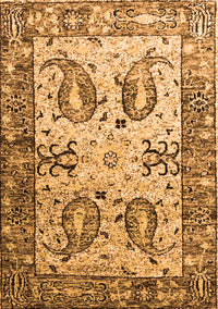 Abstract Orange Contemporary Rug, con2557org