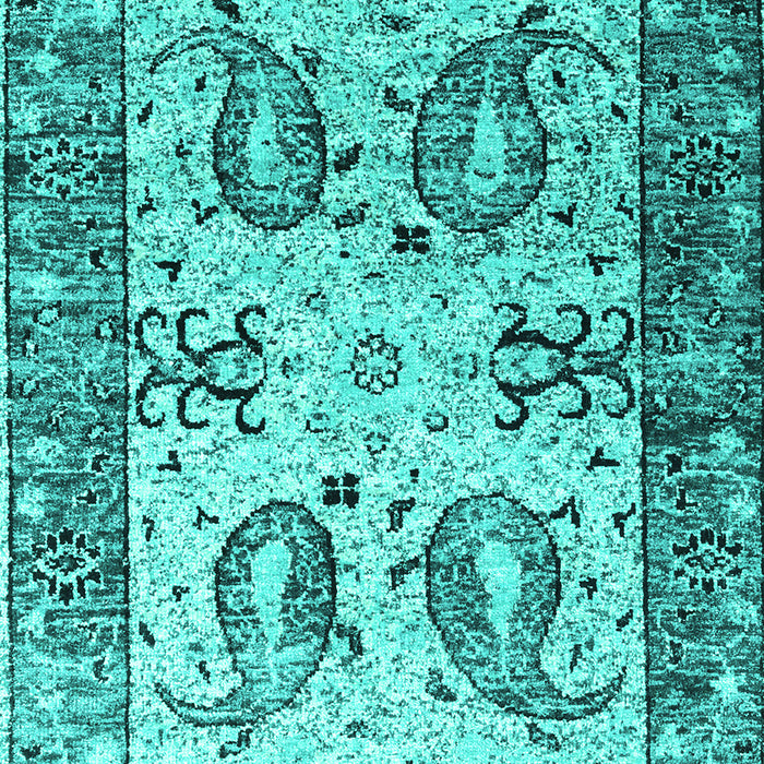 Abstract Turquoise Contemporary Rug, con2557turq