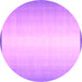 Round Abstract Pink Contemporary Rug, con2558pnk