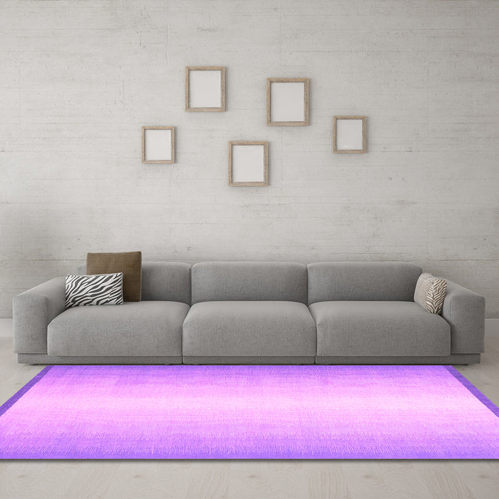 Machine Washable Abstract Pink Contemporary Rug in a Living Room, wshcon2558pnk