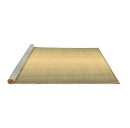 Sideview of Machine Washable Abstract Brown Contemporary Rug, wshcon2558brn