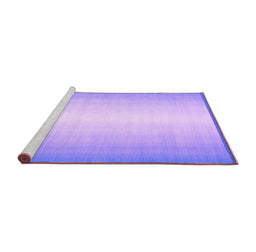 Sideview of Machine Washable Abstract Purple Contemporary Area Rugs, wshcon2558pur