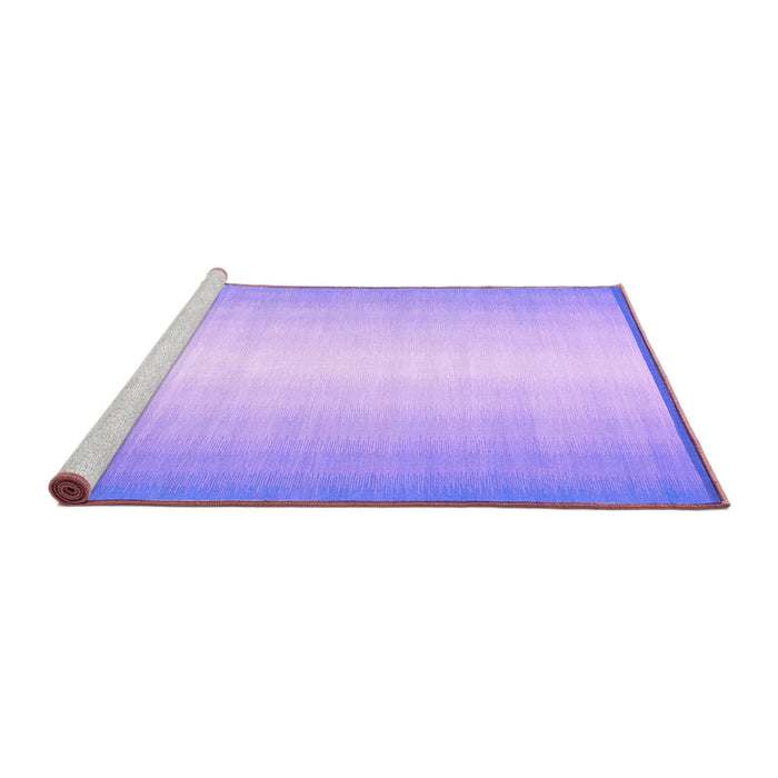 Sideview of Machine Washable Abstract Purple Contemporary Area Rugs, wshcon2558pur