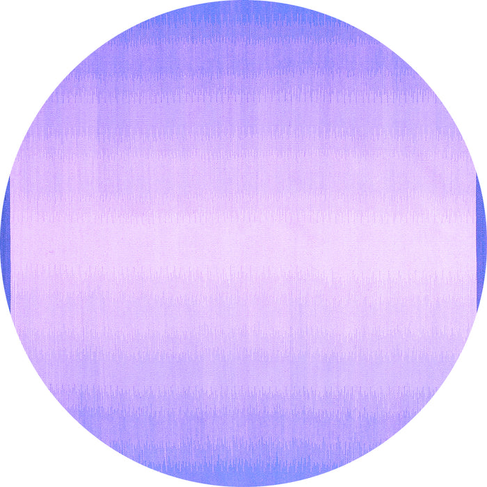 Round Abstract Purple Contemporary Rug, con2558pur