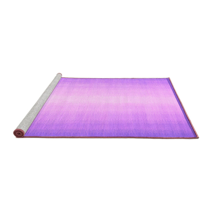 Sideview of Machine Washable Abstract Pink Contemporary Rug, wshcon2558pnk