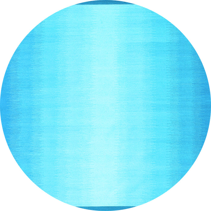 Round Abstract Light Blue Contemporary Rug, con2558lblu