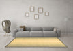 Machine Washable Abstract Brown Contemporary Rug in a Living Room,, wshcon2558brn