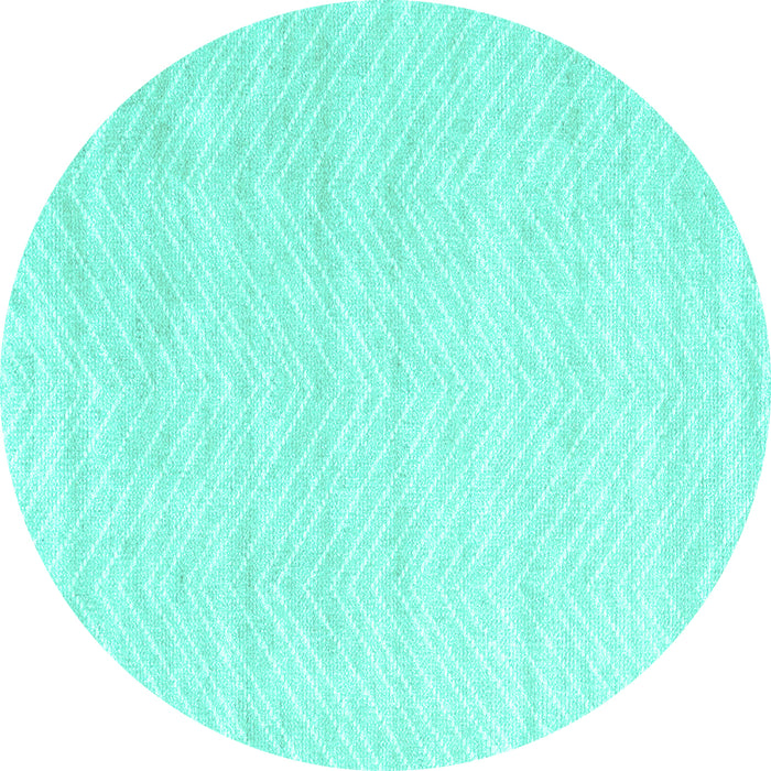 Round Solid Turquoise Modern Rug, con2559turq