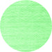 Round Solid Emerald Green Modern Rug, con2559emgrn