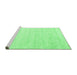 Sideview of Machine Washable Solid Emerald Green Modern Area Rugs, wshcon2559emgrn