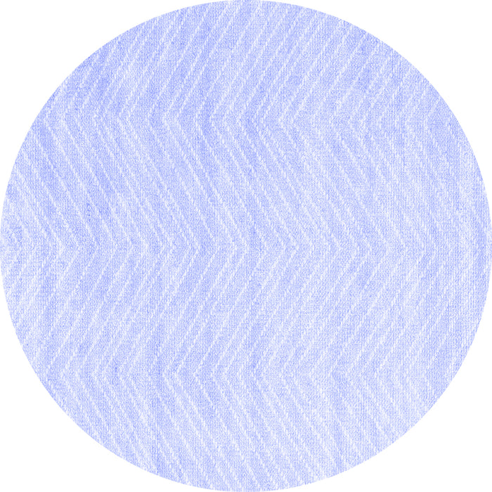 Round Solid Blue Modern Rug, con2559blu