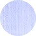 Round Solid Blue Modern Rug, con2559blu