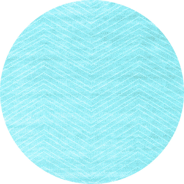 Round Machine Washable Solid Light Blue Modern Rug, wshcon2559lblu